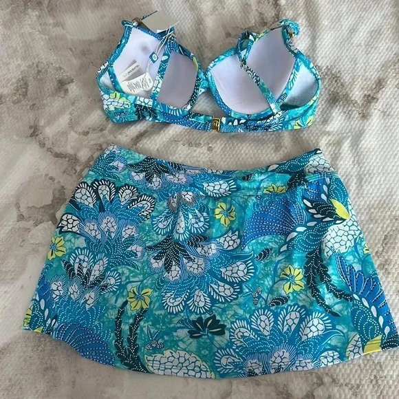 Bleu Rod Beattie Paradise Found Underwire Molded Swimsuit Set Size 4 - Picture 11 of 12